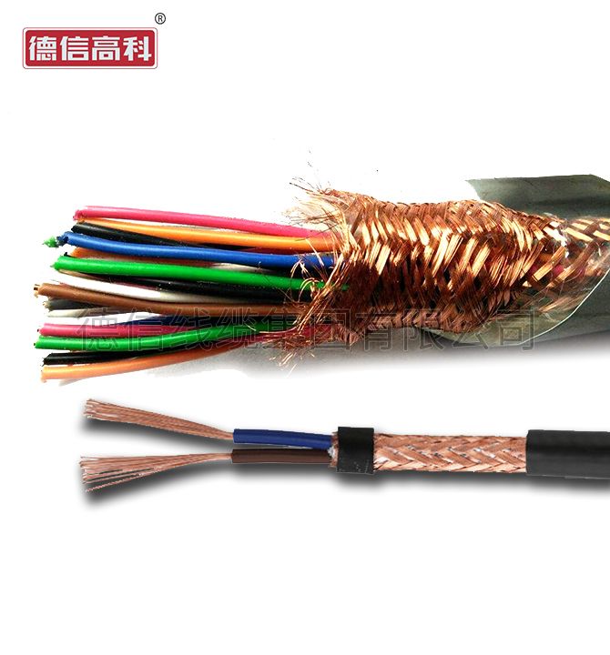 铜芯聚氯乙烯绝缘铜编织屏蔽聚氯乙烯护套控制电缆